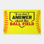 Paillasson If We Don't Answer Check The Ball Field, Funny (Devant)