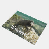 Paillasson Iguana sur les rochers à St. Thomas (Incliné)