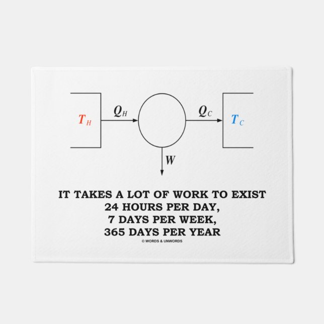 Paillasson Il Faut Beaucoup De Travail Pour Exister La Thermo (Devant)