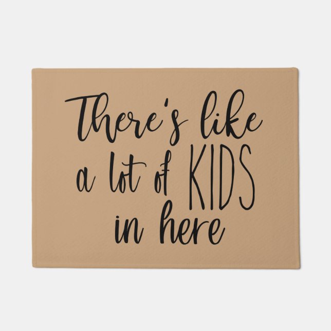 Paillasson Il y a comme beaucoup d'enfants dans ici Doormat (Devant)