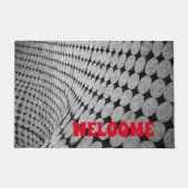 Paillasson Illusion optique monochromatique Noir Blanc Bienve (Devant)