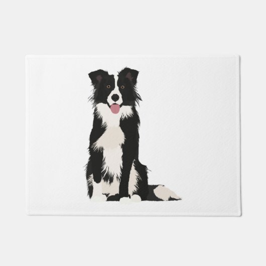 Paillasson Illustration Collie Bordure ! (Devant)