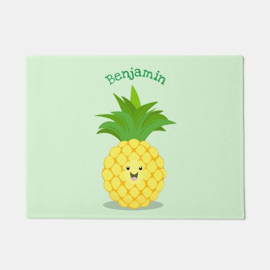 Paillasson Illustration d'ananas mignon (Devant)