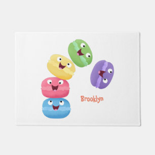 Paillasson Illustration de caricature de macarons marrant mig