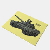 Paillasson Illustration de caricature de réservoir (Incliné)