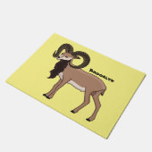 Paillasson Illustration de chèvre de Mouflon (Incliné)