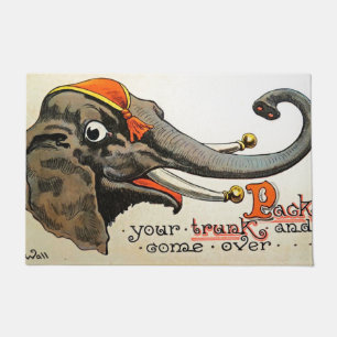 Paillasson Illustration de cirque vintage Art Antique