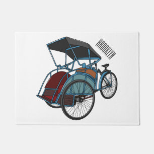 Paillasson Illustration de cyclo-pousse