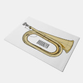 Paillasson Illustration de dessin animé Bugle (Incliné)