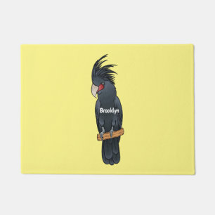 Paillasson Illustration de dessin animé d'oiseau cacatoès à p