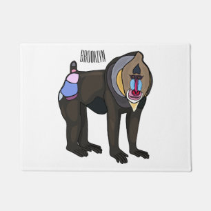 Paillasson Illustration de dessin animé Mandrill