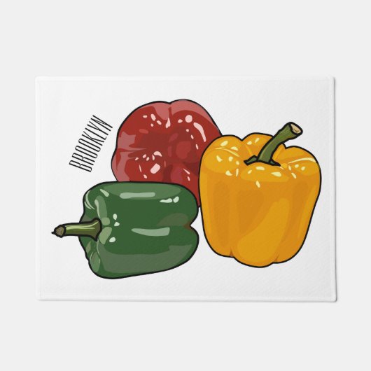 Paillasson Illustration de dessin de Capsicum (Devant)