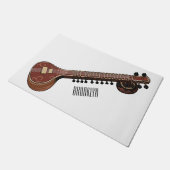 Paillasson Illustration de dessin de Sitar (Incliné)