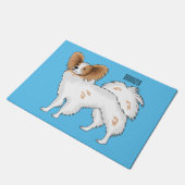 Paillasson Illustration de dessin pour chien de Papillon (Incliné)