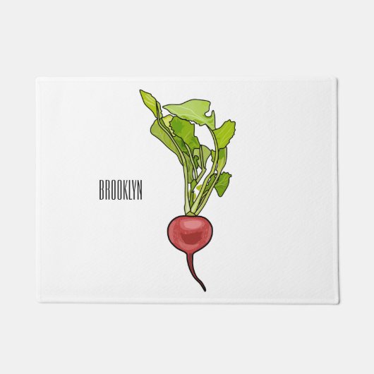 Paillasson Illustration de dessin Radish (Devant)