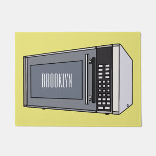 Paillasson Illustration de dessin sur micro-ondes