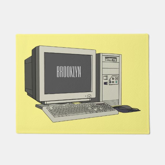 Paillasson Illustration de dessin sur ordinateur (Devant)