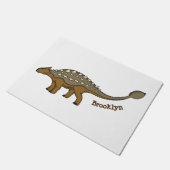 Paillasson Illustration de dinosaure blindé Ankylosaurus (Incliné)