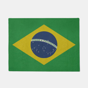 Paillasson Illustration de drapeau grunge abstrait du Brésil