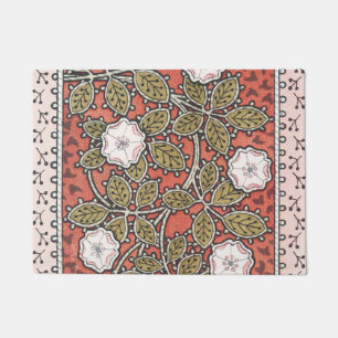 Paillasson Illustration de fleur d'art de rose sauvage vintag