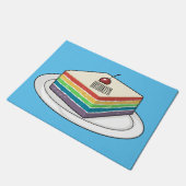 Paillasson Illustration de gâteau arc-en-ciel (Incliné)