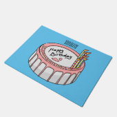 Paillasson Illustration de gâteau d'anniversaire (Incliné)
