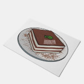 Paillasson Illustration de gâteau de Tiramisu (Incliné)