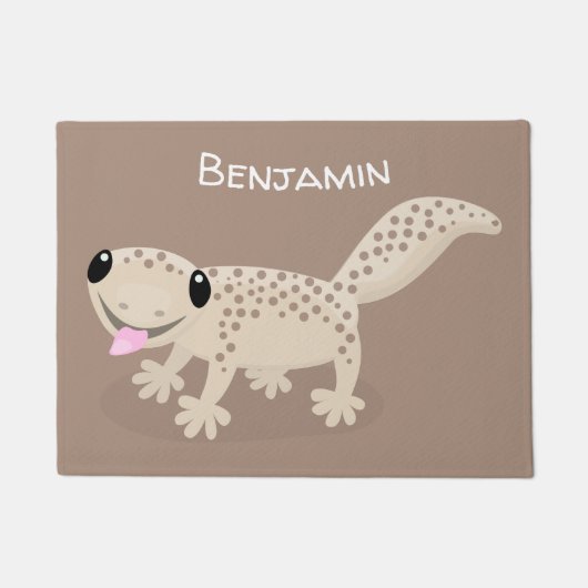 Paillasson Illustration de gecko tan tan mignon (Devant)
