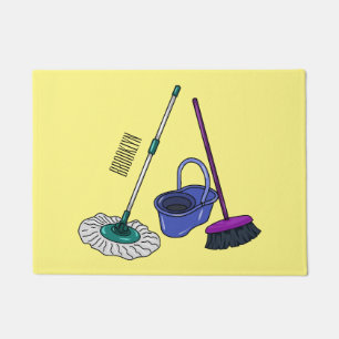 Paillasson Illustration de la bande dessinée Broom & mop