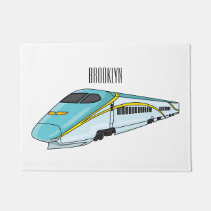 Paillasson Illustration de la bande dessinée d'un train à bal