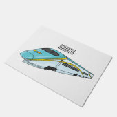 Paillasson Illustration de la bande dessinée d'un train à bal (Incliné)