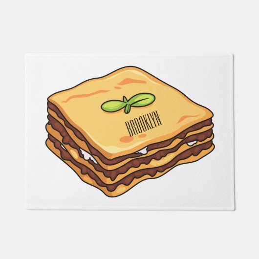 Paillasson Illustration de Lasagna (Devant)