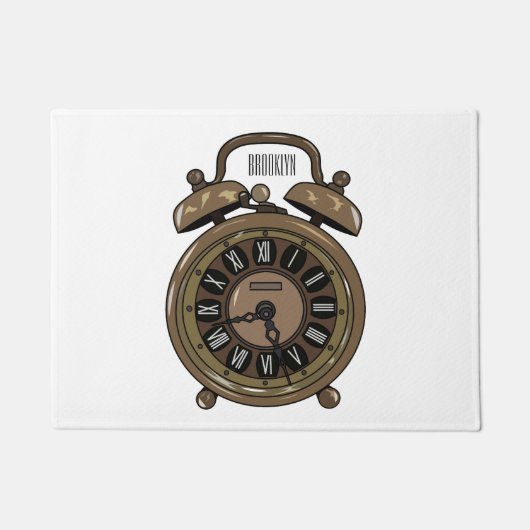 Paillasson Illustration de l'horloge d'alarme (Devant)