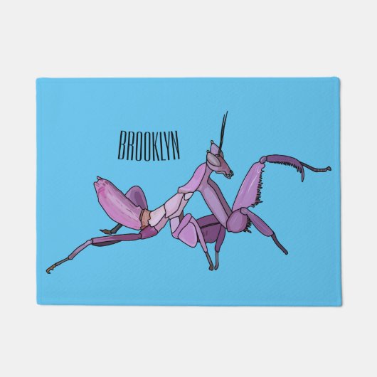 Paillasson Illustration de l'orchidée mante (Devant)