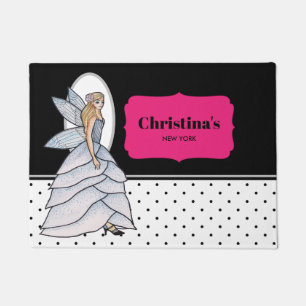 Paillasson Illustration de mode de robe de pétales de princes