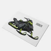 Paillasson Illustration de motoneige (Incliné)