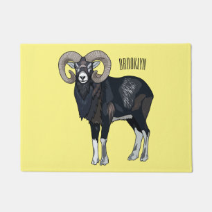 Paillasson Illustration de mouflon, mouton