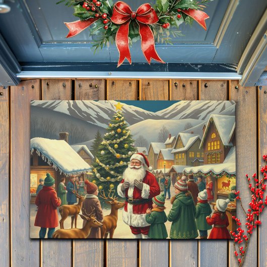 Paillasson Illustration de Noël Vintage