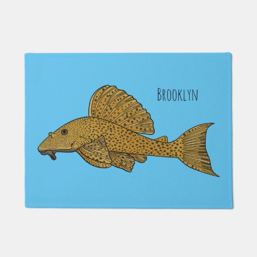 Paillasson Illustration de poisson Pleco (Devant)