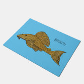 Paillasson Illustration de poisson Pleco (Incliné)