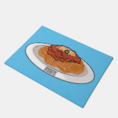 Paillasson Illustration de Spaghetti (Incliné)