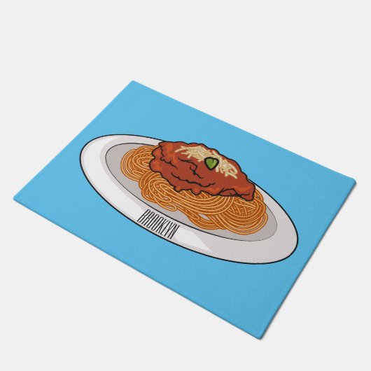 Paillasson Illustration de Spaghetti (Incliné)