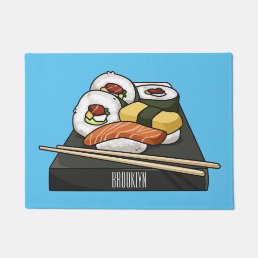 Paillasson Illustration de sushi (Devant)