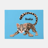 Paillasson Illustration d'ocelot mignon (Devant)
