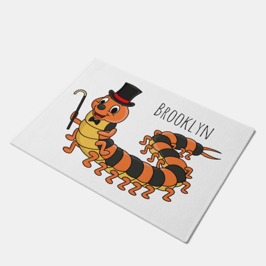 Paillasson Illustration drôle de dessin animé centipede (Incliné)