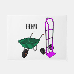 Paillasson Illustration du chariot à roues et du chariot à ma