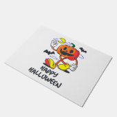 Paillasson Illustration du Citrouille comique Retro Halloween (Incliné)