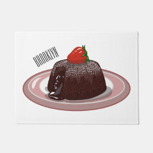 Paillasson Illustration du gâteau de lave au chocolat