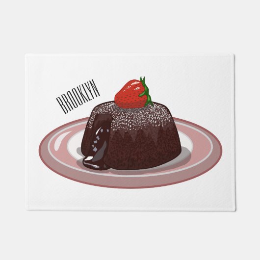 Paillasson Illustration du gâteau de lave au chocolat (Devant)