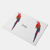 Paillasson Illustration du perroquet de macaw Scarlet (Incliné)